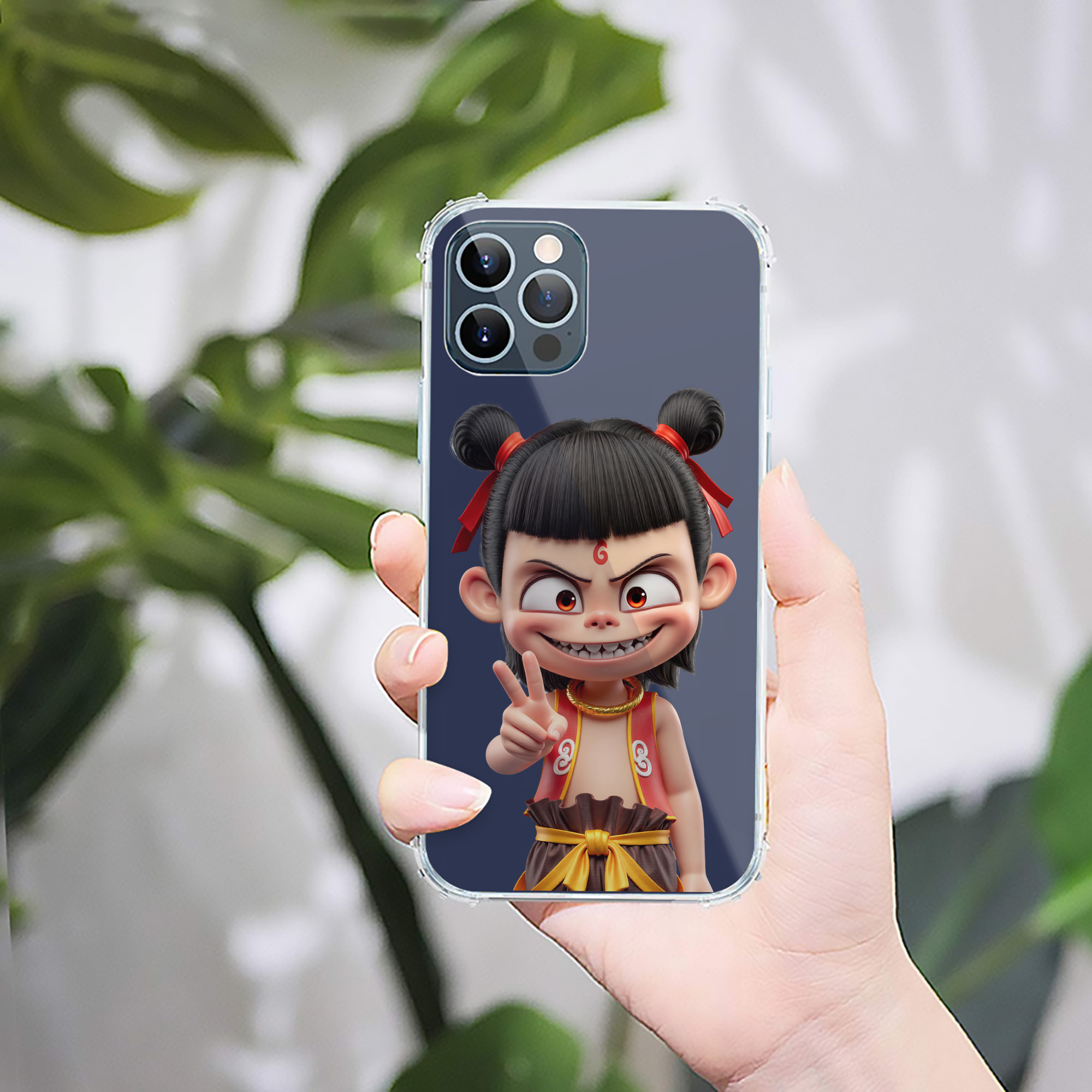 （画像用） Ne Zha 2 ナタ 魔童の大暴れ 【iPhone 12シリーズ対応】透明スマホケース（クリアソフトケース）
